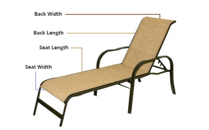 Replacement Chaise Sling 2pc Patio Sling Site